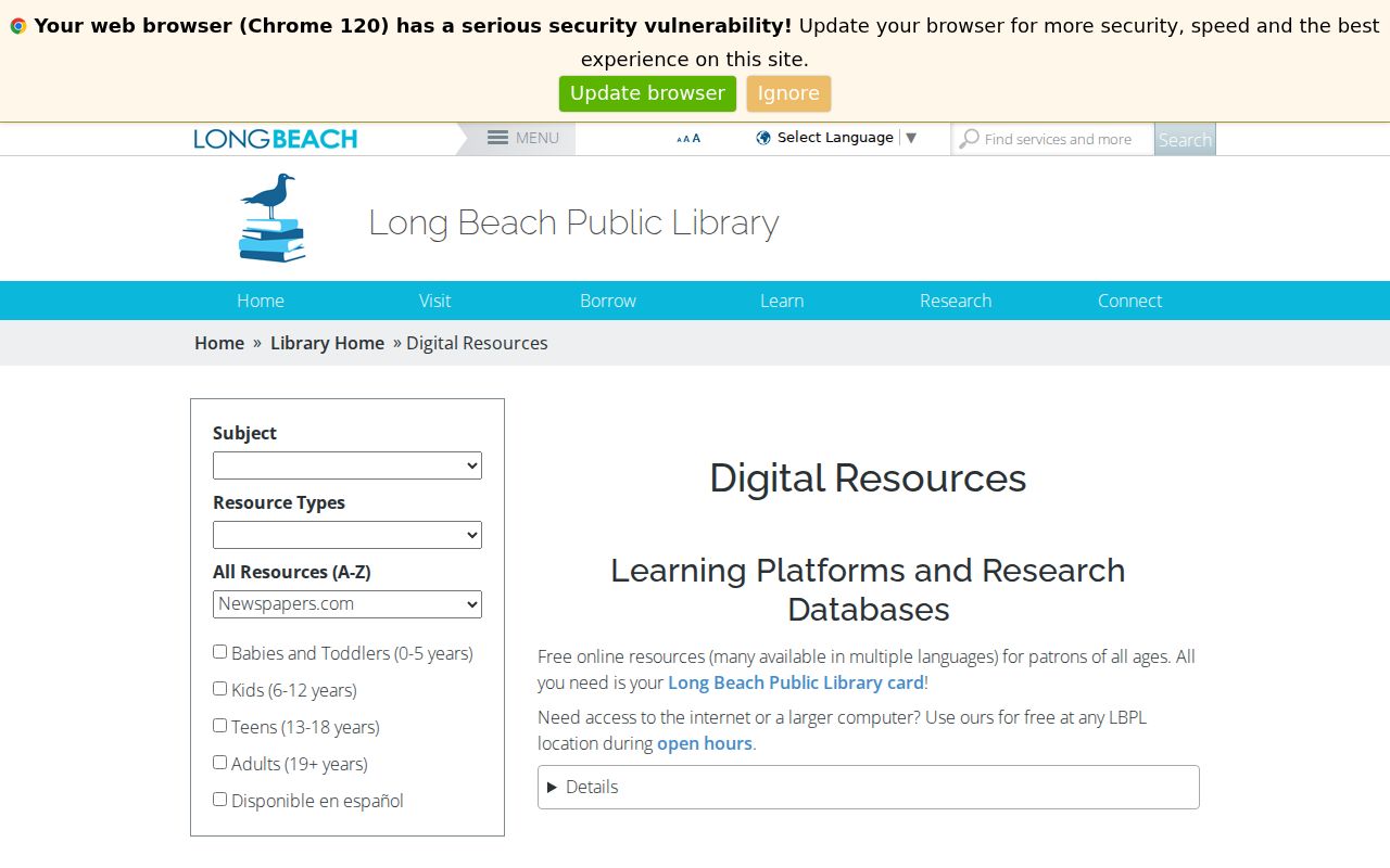 Long Beach previous residents city directory archive