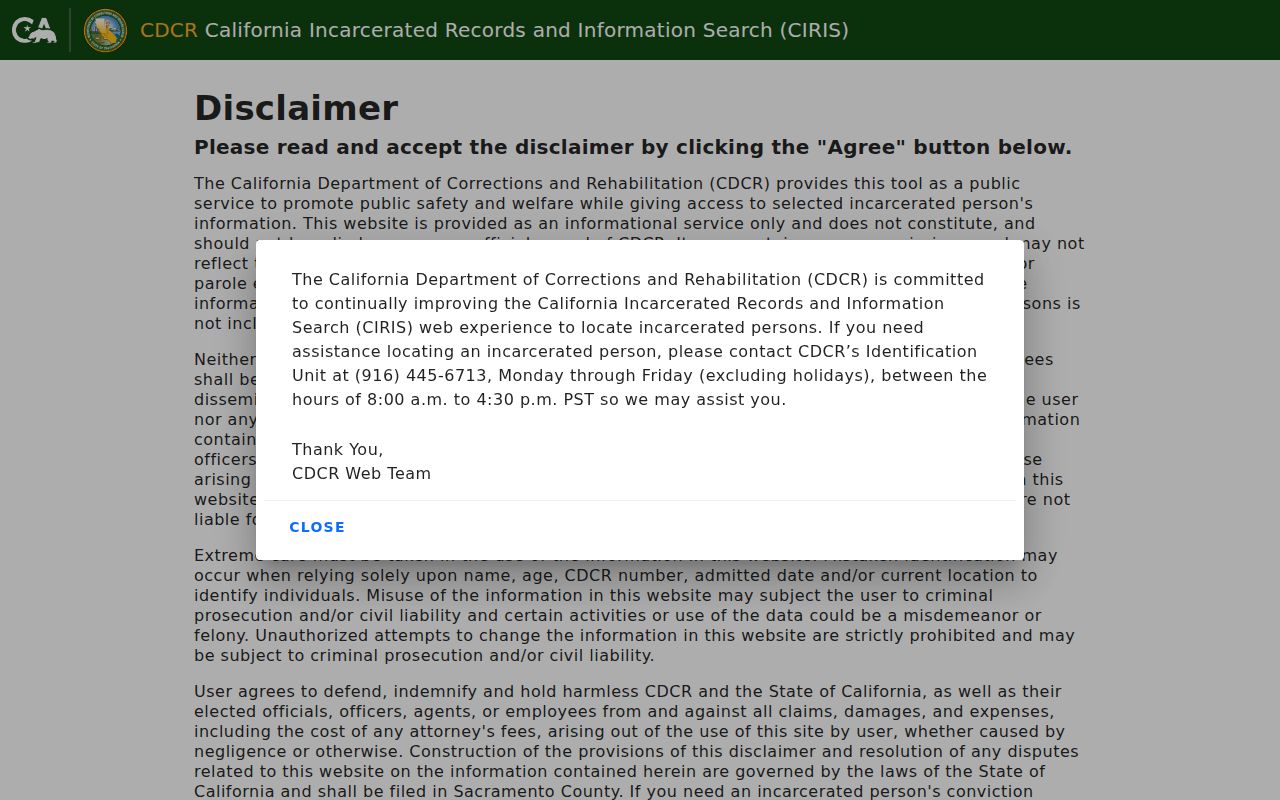 Long Beach resident lookup California custody locator