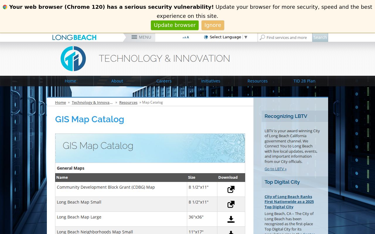 Long Beach ZIP code directory city GIS map